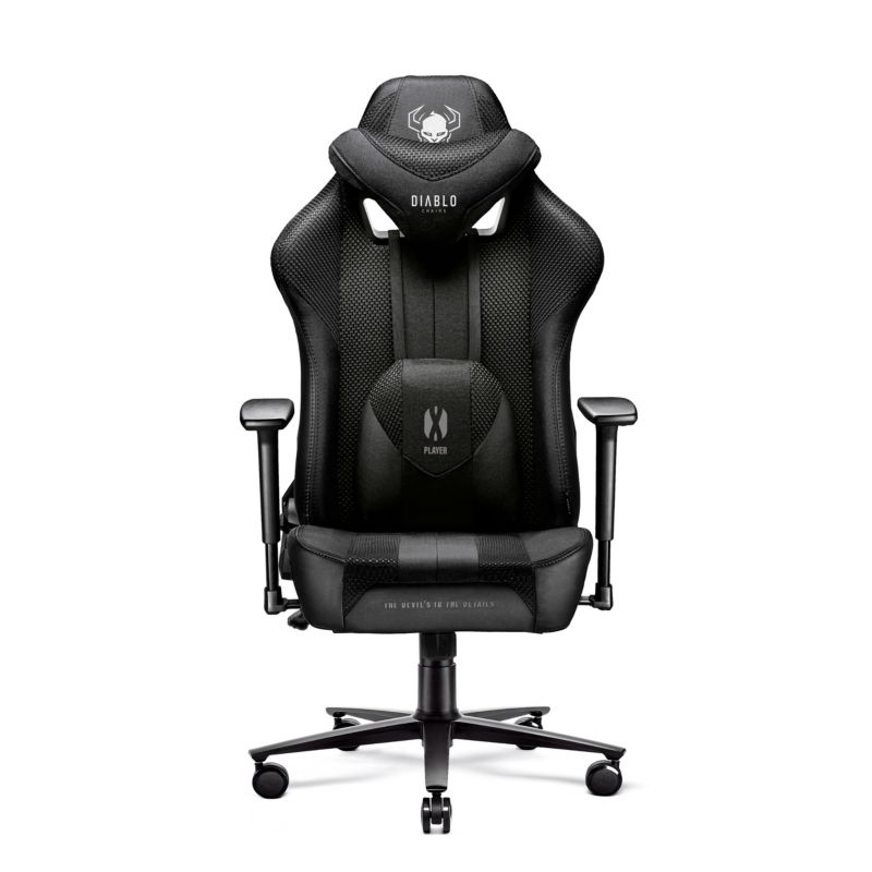 Fotel gamingowy biurowy materiałowy Diablo X-Player 2.0 czarny 1 szt