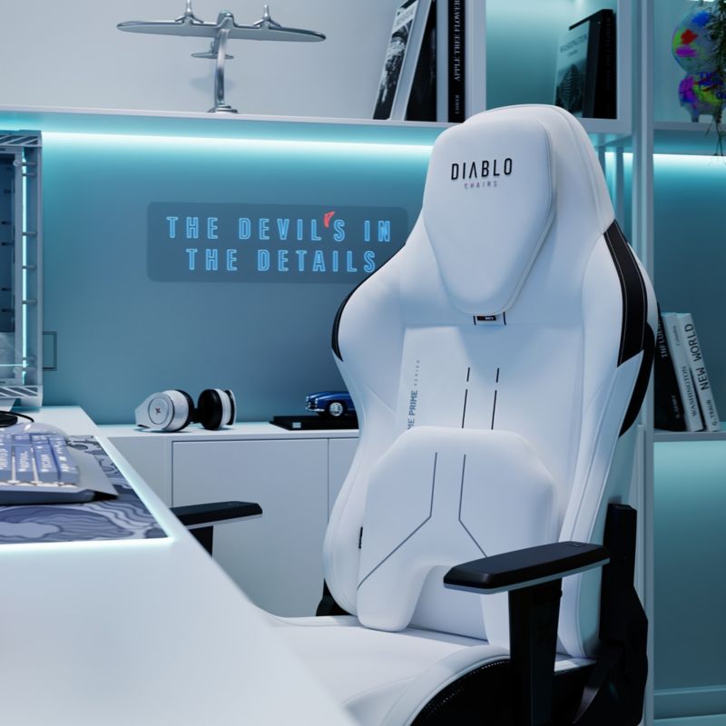 Fotel gamingowy biurowy z chłodzeniem Diablo X-One Prime biały 1 szt