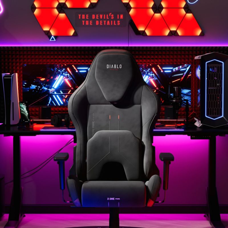 Fotel gamingowy biurowy z chłodzeniem Diablo X-One Prime czarny 1 szt