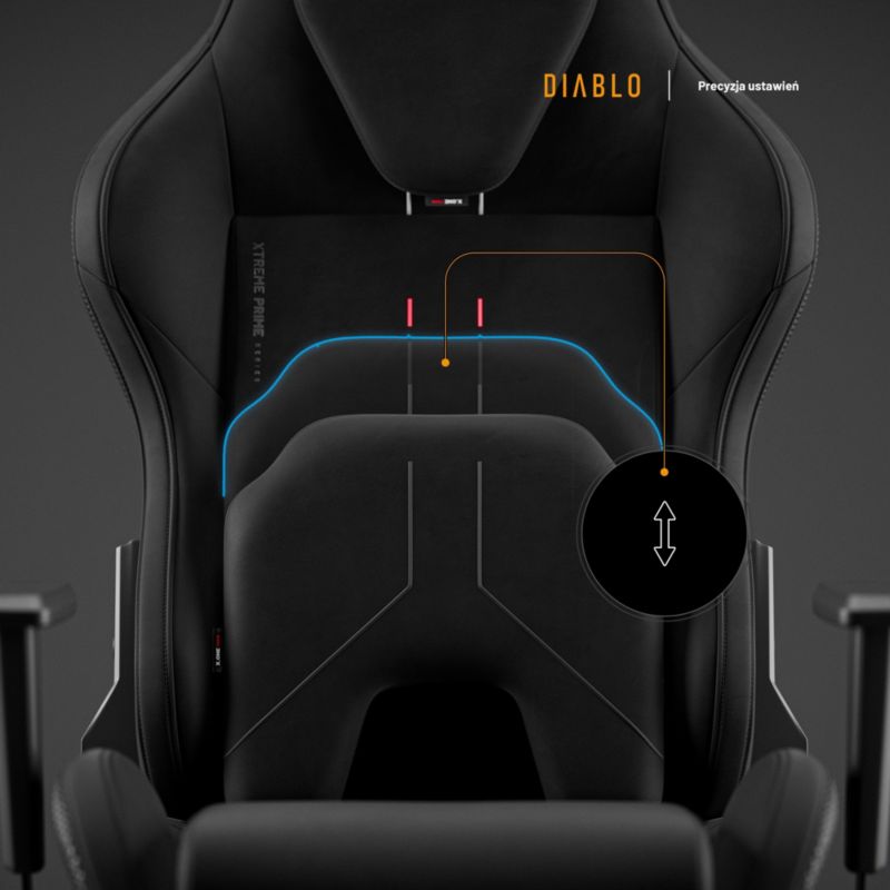 Fotel gamingowy biurowy z chłodzeniem Diablo X-One Prime czarny 1 szt
