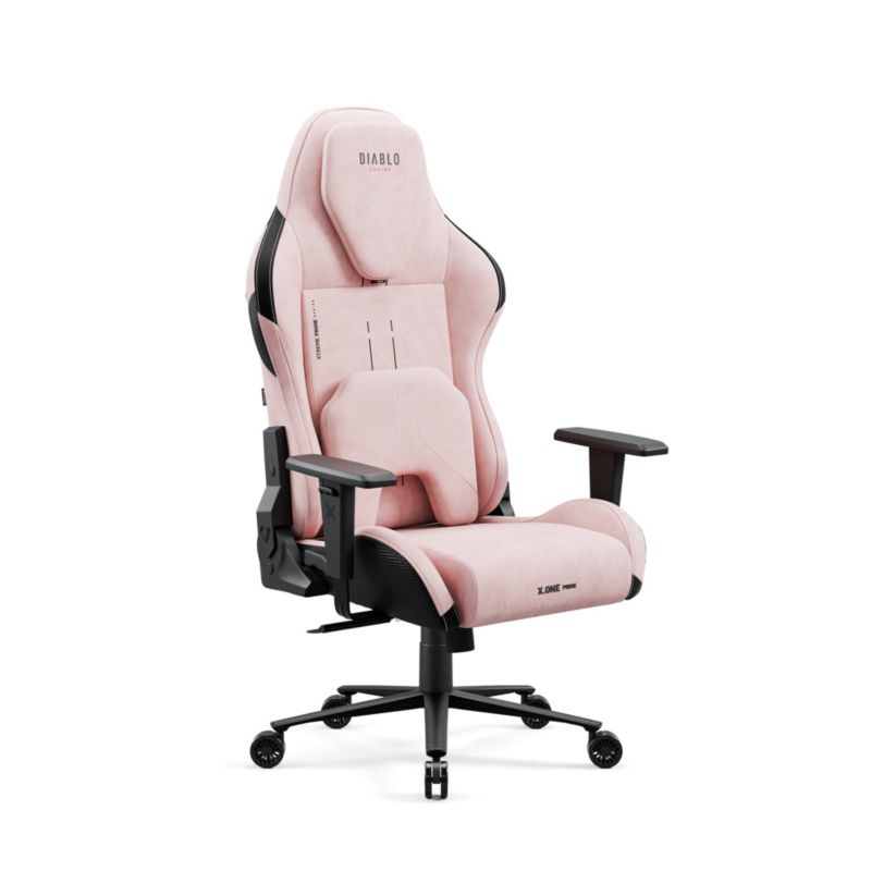 Fotel gamingowy biurowy z chłodzeniem Diablo X-One Prime różowy 1 szt