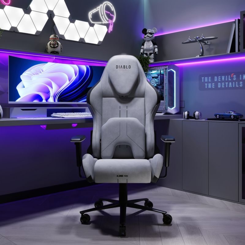 Fotel gamingowy biurowy z chłodzeniem Diablo X-One Prime szary 1 szt