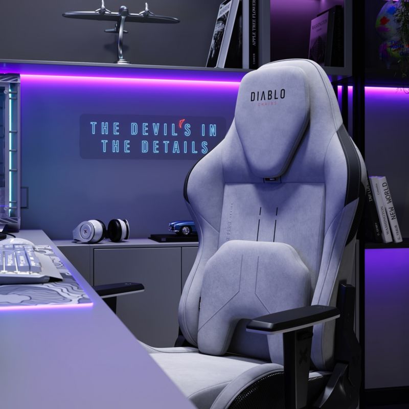 Fotel gamingowy biurowy z chłodzeniem Diablo X-One Prime szary 1 szt