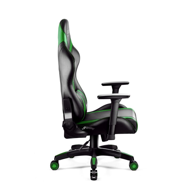 Fotel gamingowy biurowy z ekoskóry Diablo X-Horn 2.0 czarno-zielony 1 szt