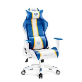 Fotel gamingowy biurowy z ekoskóry Diablo X-One 2.0 biało niebieski 1 szt