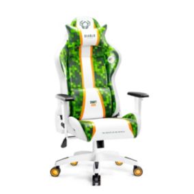 Fotel gamingowy biurowy z ekoskóry Diablo X-One 2.0 biało zielony 1 szt