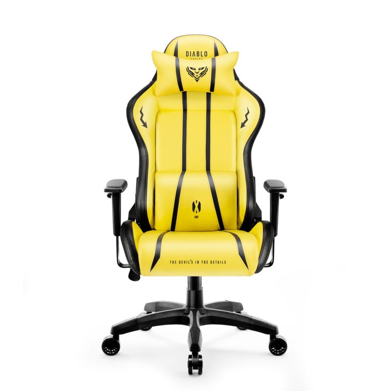 Fotel gamingowy biurowy z ekoskóry Diablo X-One 2.0 żółto czarny 1 szt