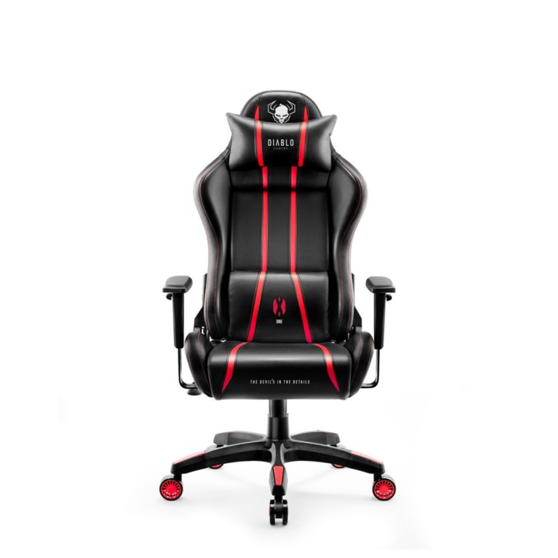 Fotel gamingowy biurowy z ekoskóry Small Diablo X-One 2.0 czarno-czerwony 1 szt