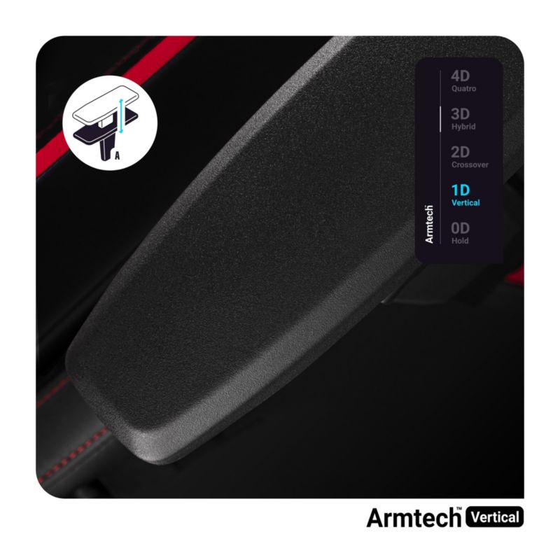 Fotel gamingowy biurowy z ekoskóry Small Diablo X-One 2.0 czarno-czerwony 1 szt