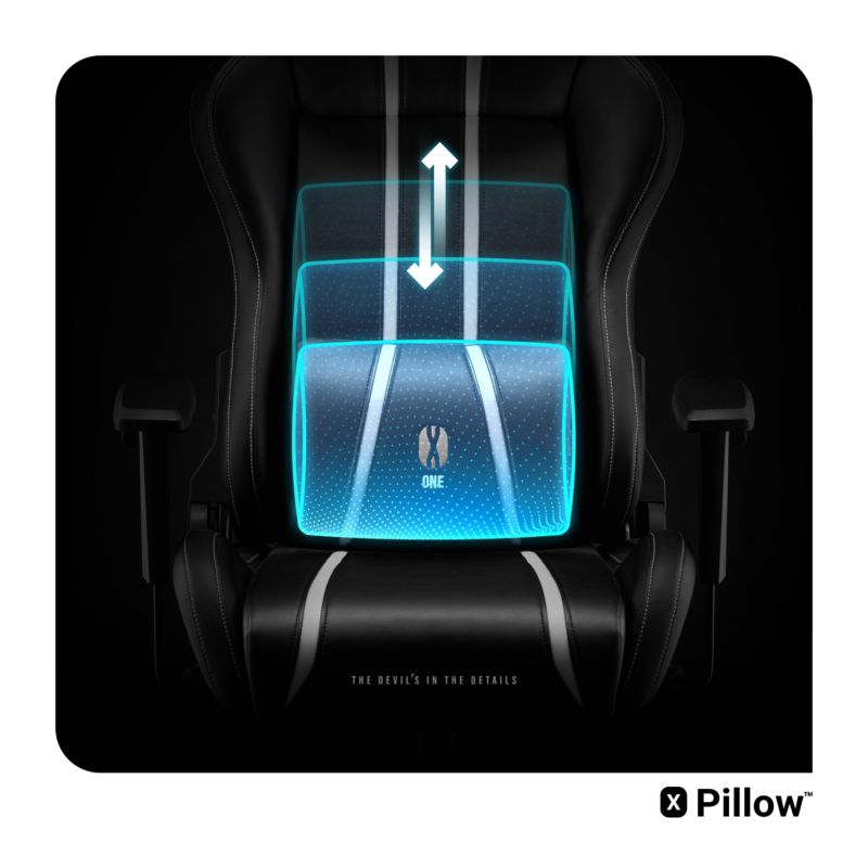 Fotel gamingowy biurowy z ekoskóry XL Diablo X-One 2.0 czarno-biały 1 szt