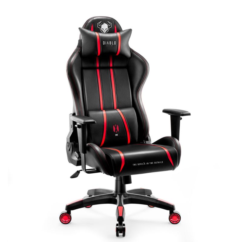 Fotel gamingowy biurowy z ekoskóry XL Diablo X-One 2.0 czarno-czerwony 1 szt