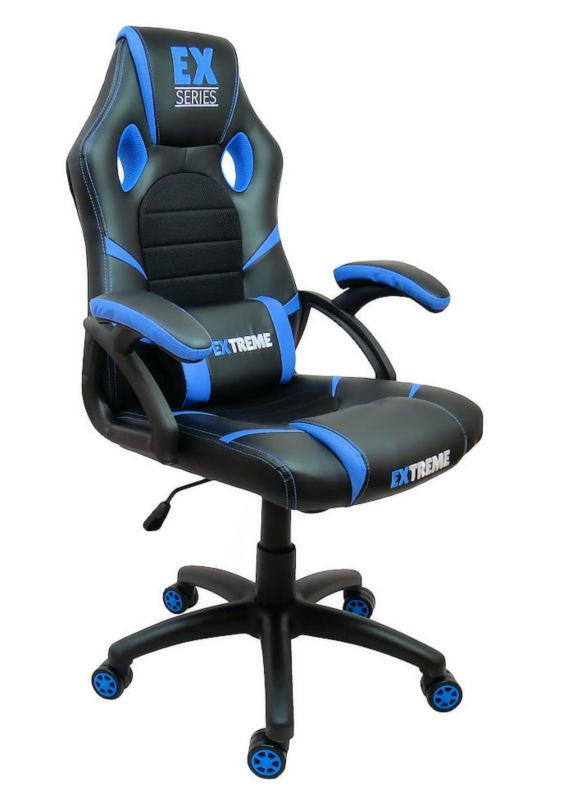 Fotel gamingowy Extreme EX  czarno-niebieski 1szt