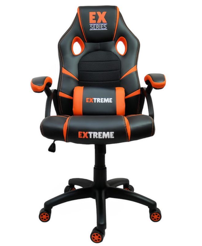Fotel gamingowy Extreme młodzieżowy ekoskóra EX Orange pomarańczowy 1 szt.