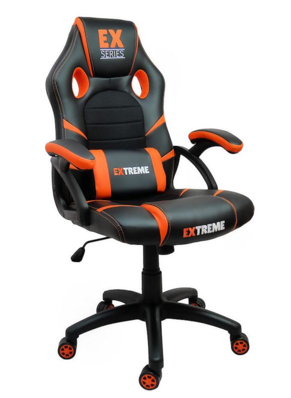 Fotel gamingowy Extreme młodzieżowy ekoskóra EX Orange pomarańczowy 1 szt.