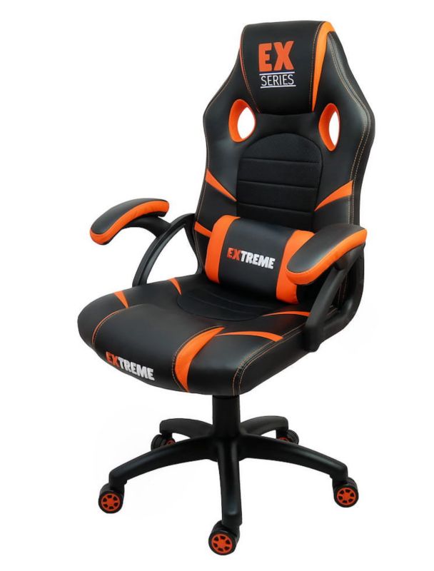 Fotel gamingowy Extreme młodzieżowy ekoskóra EX Orange pomarańczowy 1 szt.