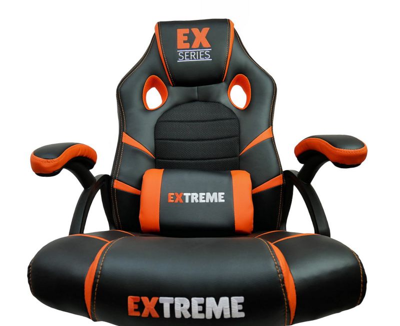 Fotel gamingowy Extreme młodzieżowy ekoskóra EX Orange pomarańczowy 1 szt.