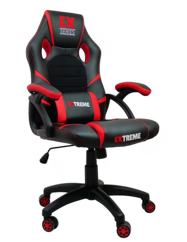 Fotel gamingowy Extreme młodzieżowy ekoskóra EX  Red czerwony 1 szt.