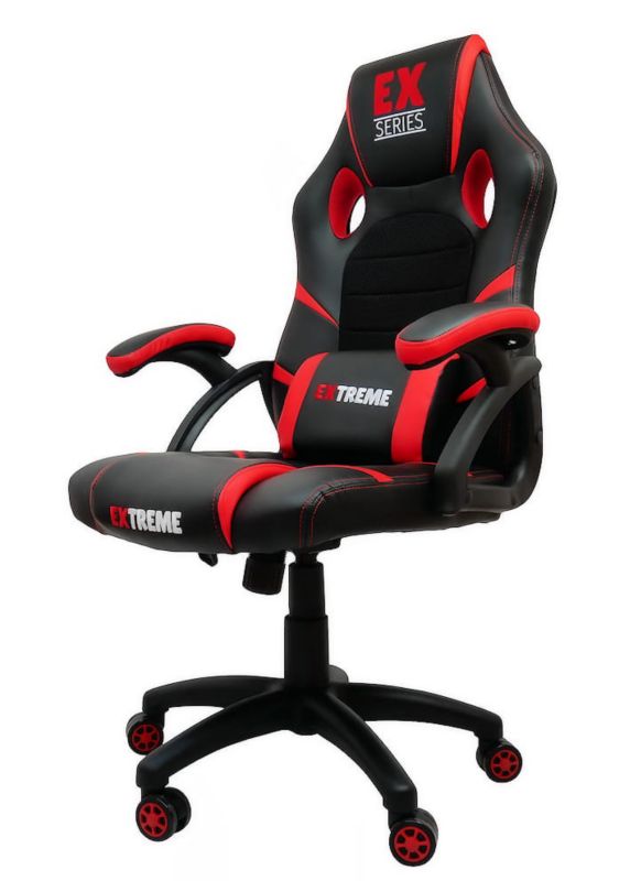 Fotel gamingowy Extreme młodzieżowy ekoskóra EX  Red czerwony 1 szt.