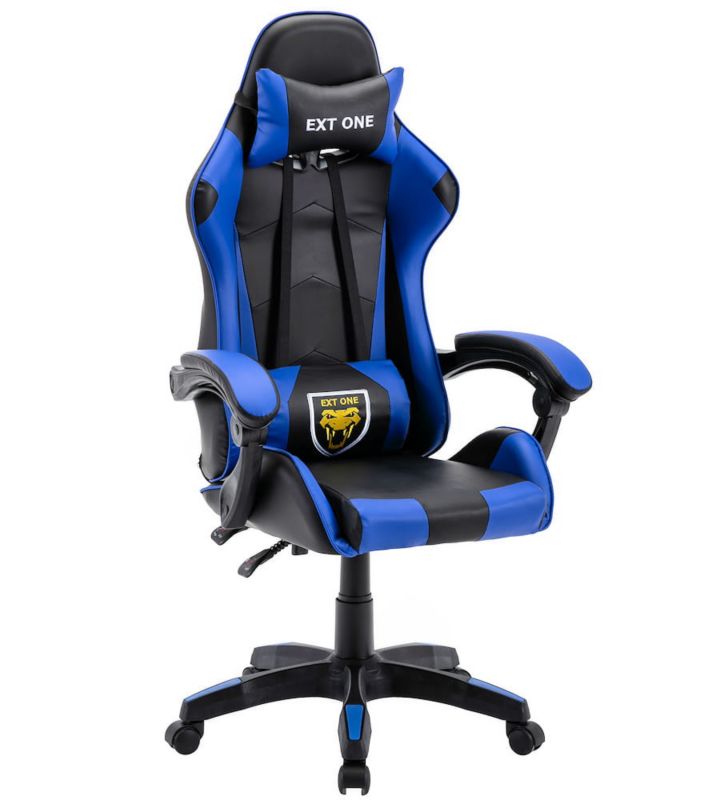 Fotel gamingowy Extreme młodzieżowy odchylany ekoskóra EXT ONE Blue 1 szt.