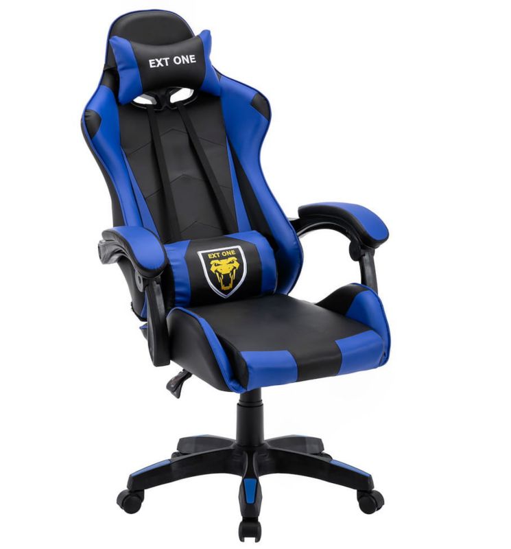 Fotel gamingowy Extreme młodzieżowy odchylany ekoskóra EXT ONE Blue 1 szt.
