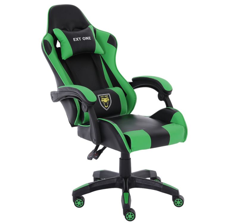Fotel gamingowy Extreme młodzieżowy odchylany ekoskóra EXT ONE Green 1 szt.