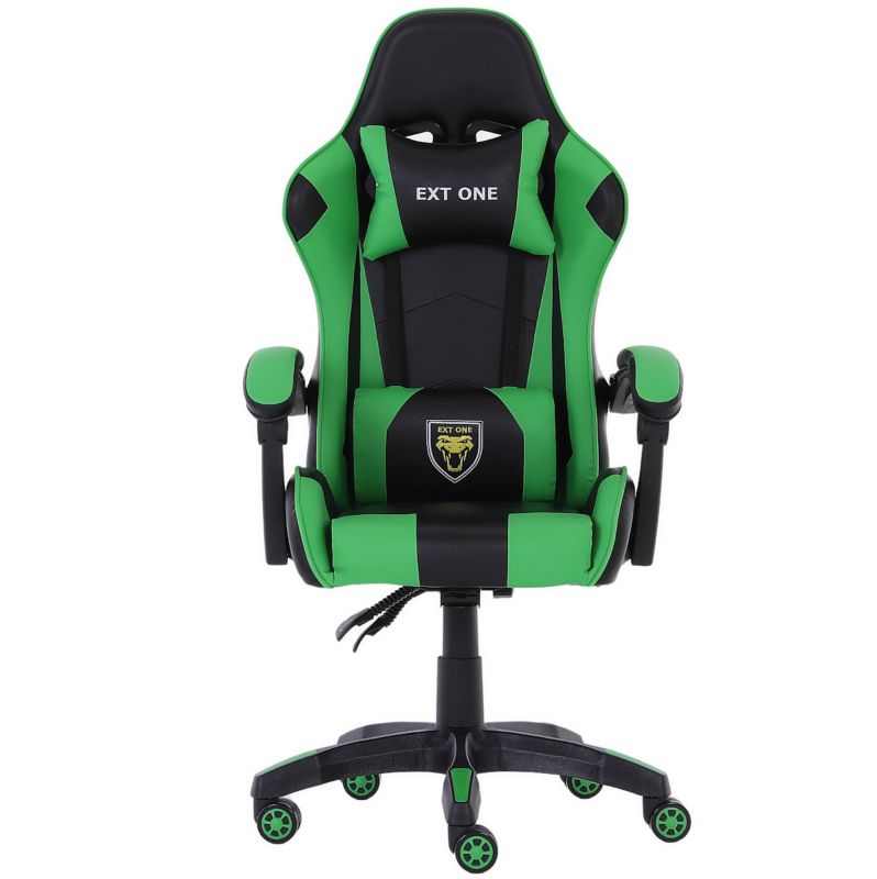 Fotel gamingowy Extreme młodzieżowy odchylany ekoskóra EXT ONE Green 1 szt.