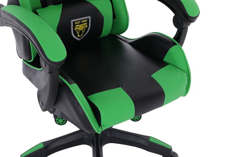 Fotel gamingowy Extreme młodzieżowy odchylany ekoskóra EXT ONE Green 1 szt.