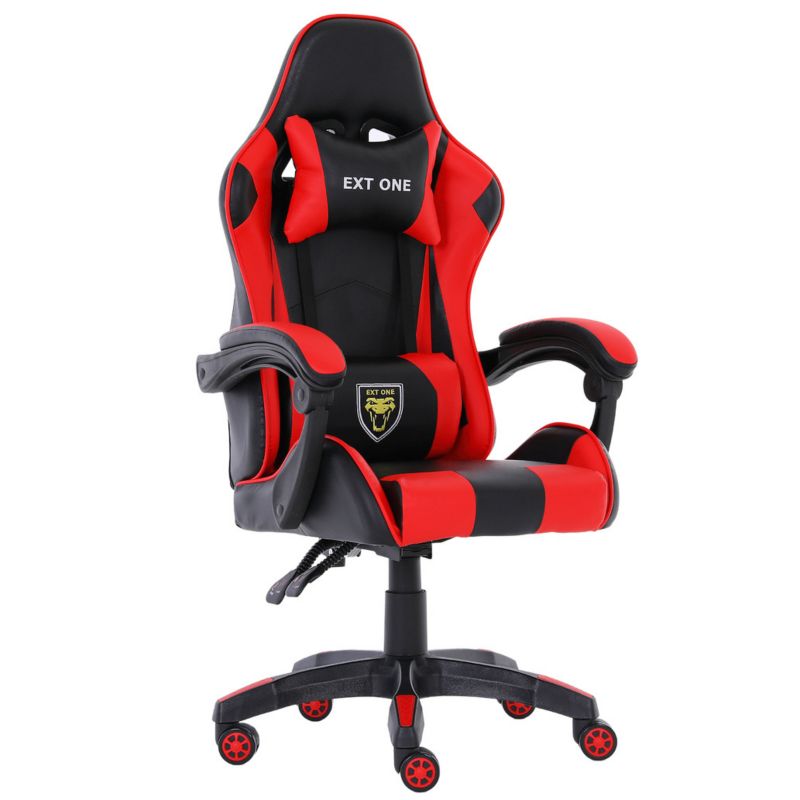 Fotel gamingowy Extreme młodzieżowy odchylany ekoskóra EXT ONE Red 1 szt.