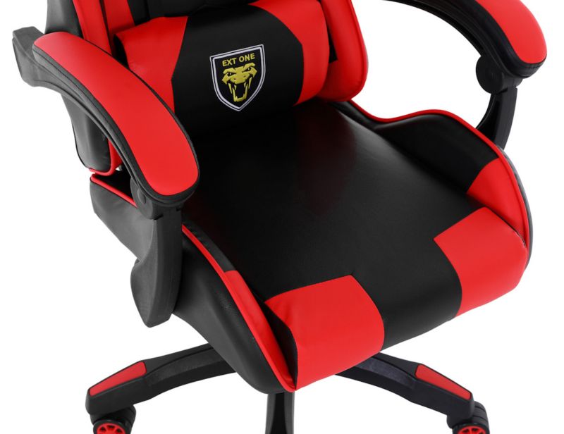 Fotel gamingowy Extreme młodzieżowy odchylany ekoskóra EXT ONE Red 1 szt.