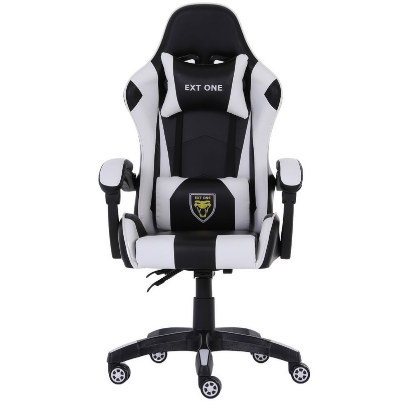 Fotel gamingowy Extreme młodzieżowy odchylany ekoskóra EXT ONE White 1 szt.