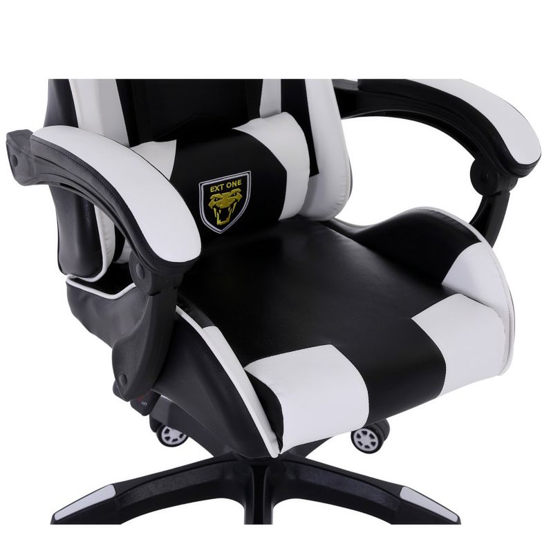 Fotel gamingowy Extreme młodzieżowy odchylany ekoskóra EXT ONE White 1 szt.