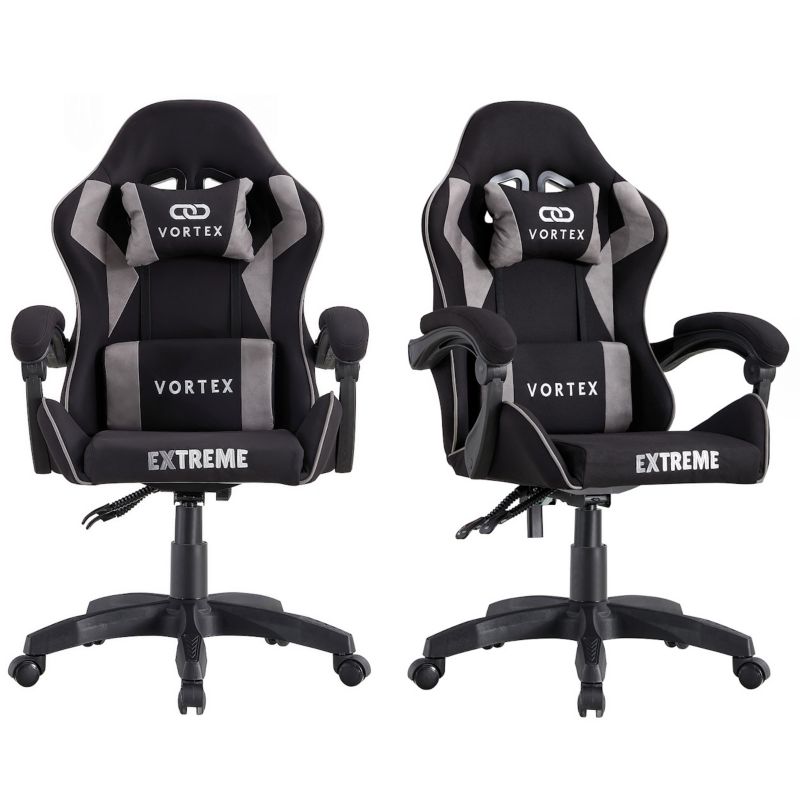 Fotel gamingowy Extreme oddychający materiał odchylane oparcie EXTREME VORTEX Gray 1 szt.