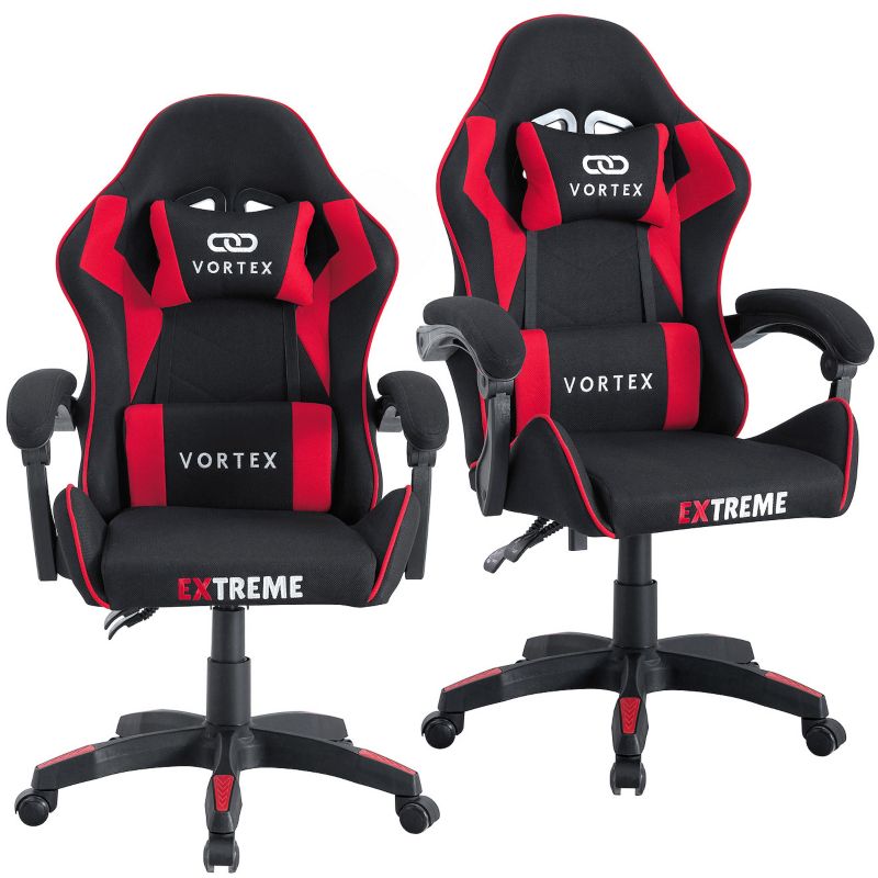 Fotel gamingowy Extreme oddychający materiał odchylane oparcie EXTREME Vortex Red 1 szt.