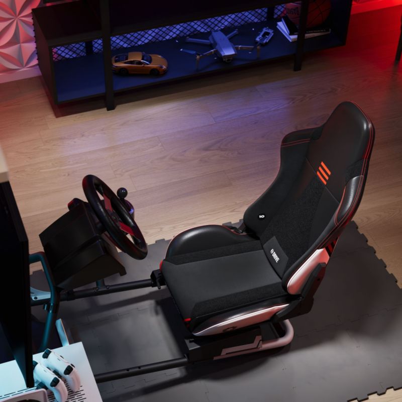 Fotel gamingowy kokpit do simracingu Diablo Chairs czarno-biały 1 szt