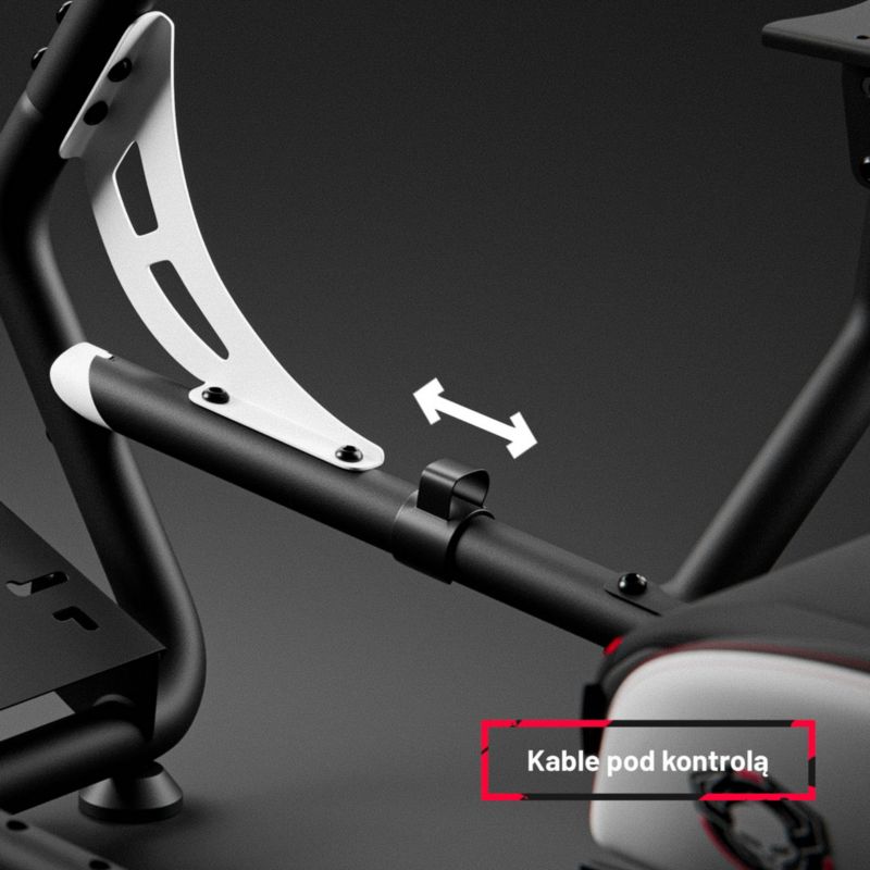 Fotel gamingowy kokpit do simracingu Diablo Chairs czarno-biały 1 szt
