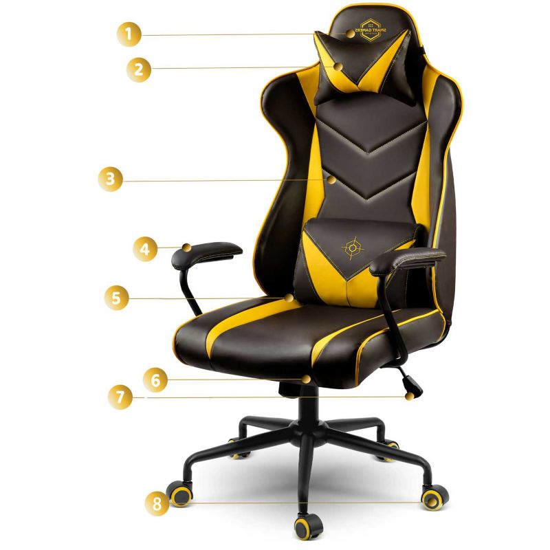 Fotel gamingowy Sofotel Blitzcrank obrotowy biurowy czarno-żółty 2592 1szt.