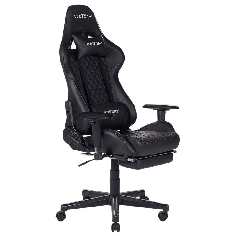 Fotel gamingowy Victory Ekoskóra Czarny 1 szt.