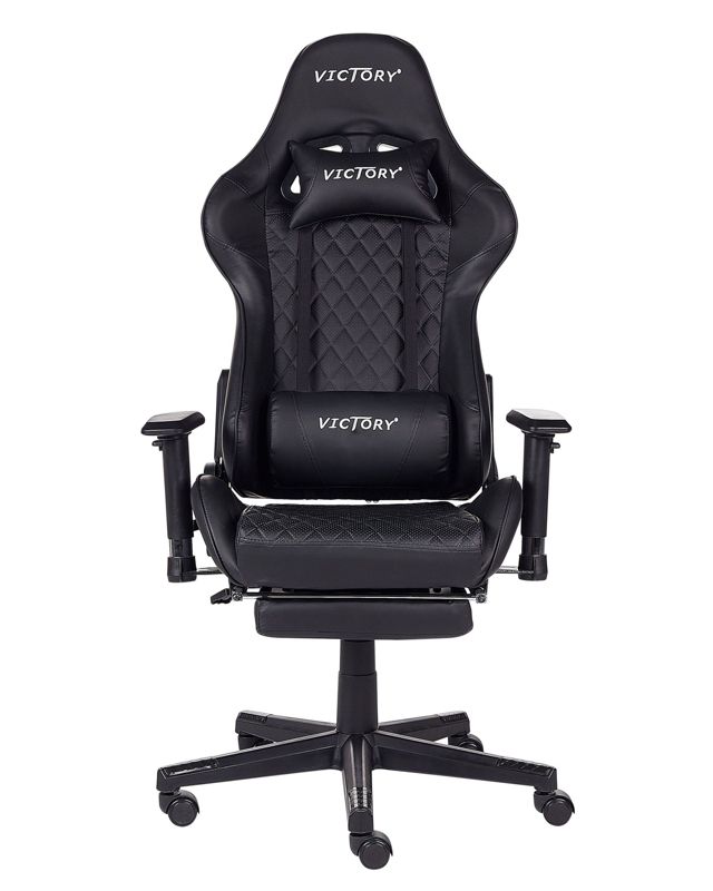 Fotel gamingowy Victory Ekoskóra Czarny 1 szt.