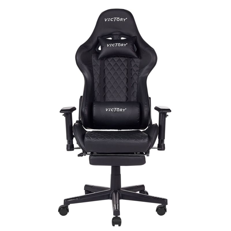 Fotel gamingowy Victory Ekoskóra Czarny 1 szt.
