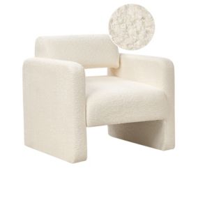 Fotel Hallsberg Boucle Złamana biel 1 szt.