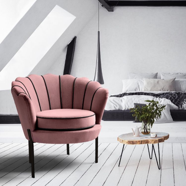 Fotel Halmar ANGELO VELVET różowy 1 szt
