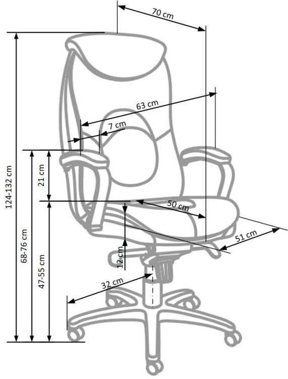 Fotel Halmar biurowy QUAD czarny 1 szt