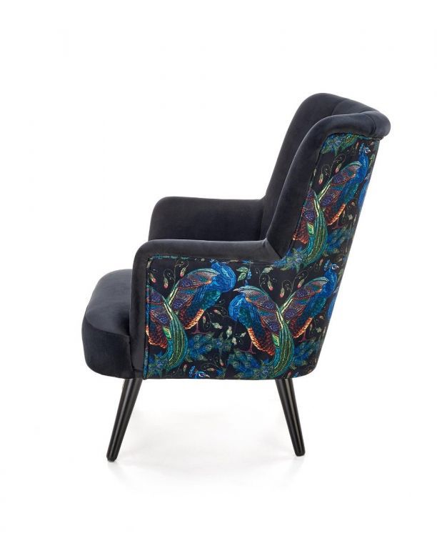 Fotel Halmar do salonu PAGONI VELVET czarny 1 szt