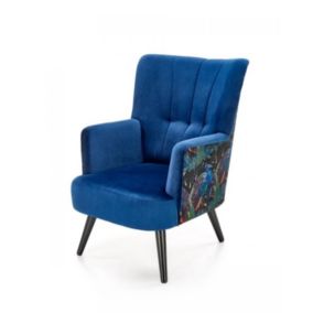 Fotel Halmar do salonu PAGONI VELVET granatowy 1 szt