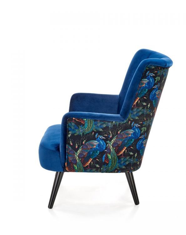 Fotel Halmar do salonu PAGONI VELVET granatowy 1 szt