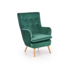 Fotel Halmar RAVEL VELVET ciemno zielony 1 szt