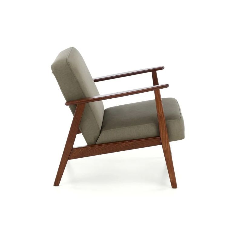 Fotel Halmar tapicerowany MILANO 1S oliwkowy/orzech 1 szt
