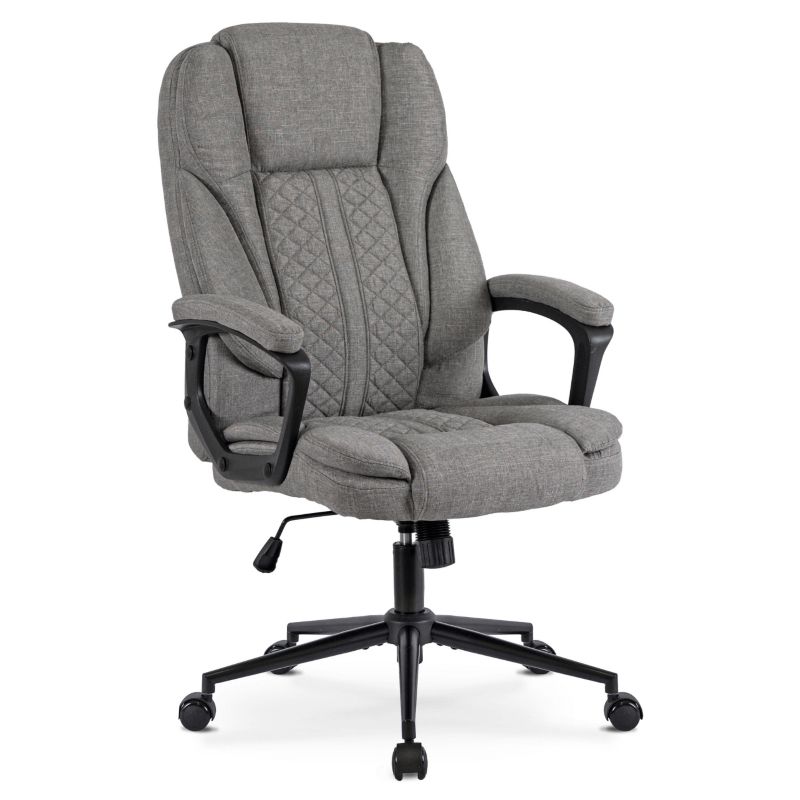 Kancelářská otočná židle Mebel Elite Ergonomická počítačová židle ke stolu šedá PHONIX 1 ks.