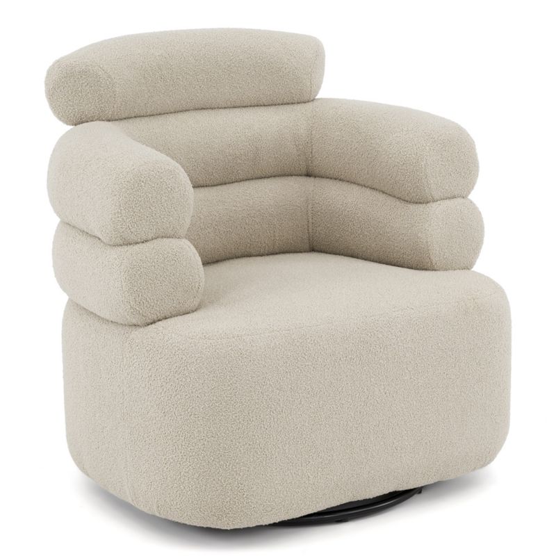 Fotel obrotowy MebleMWM MY-6492 Now or never 06 boucle beż 1 szt.