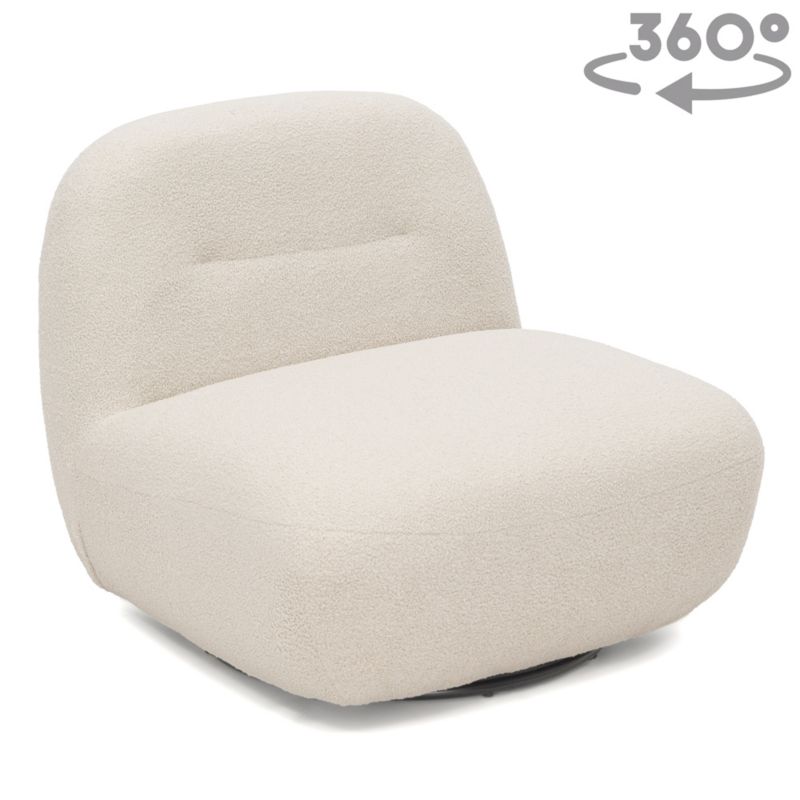 Fotel obrotowy MebleMWM MY-6495 Now or never 02 boucle beż 1 szt.